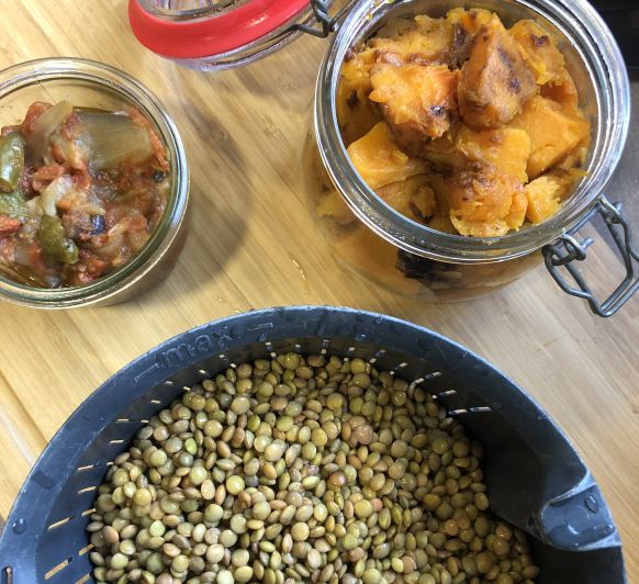 batch cooking : lentejas estofadas