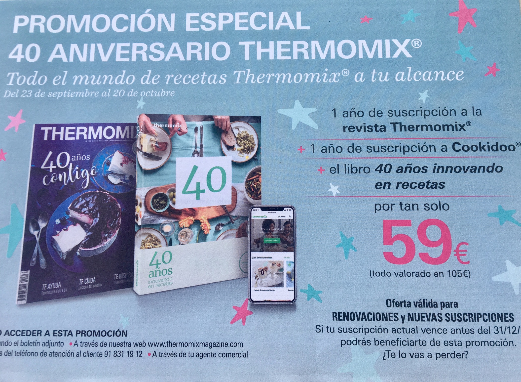Revista Thermomix Suscripcion Al Cookidoo Libro 40 Anos