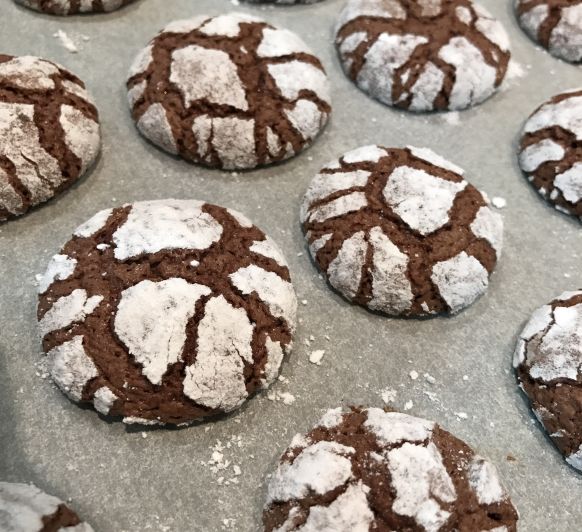 GALLETAS DE CHOCFOLATE CRAQUELADAS