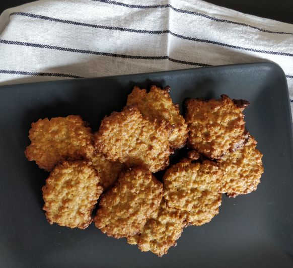 GALLETAS DE AVENA CON HARINA DE ESPELTA Y SIN AZÚCAR