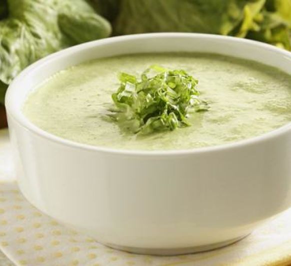Crema de lechuga con leche de coco