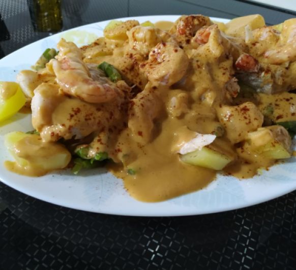 Menú festivo de merluza
